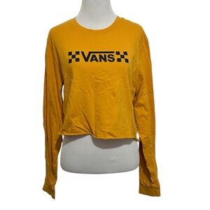 Vans large gold logo cropped tee